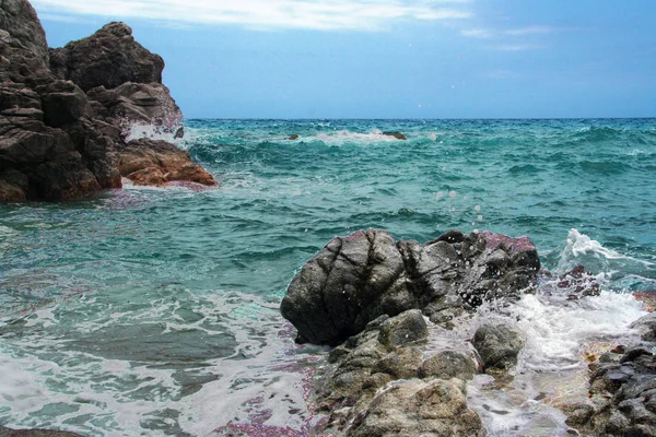 Краєвид Звані Узбережжя Богів Місті Tropea — стокове фото