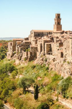 Pitigliano, Toskana, İtalya'nın görünümü