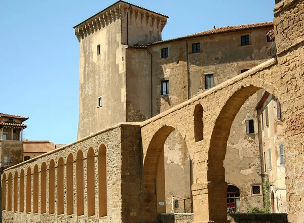 Aqueduto Mediceano Pitigliano Província Grosseto Toscana Itália — Fotografia de Stock