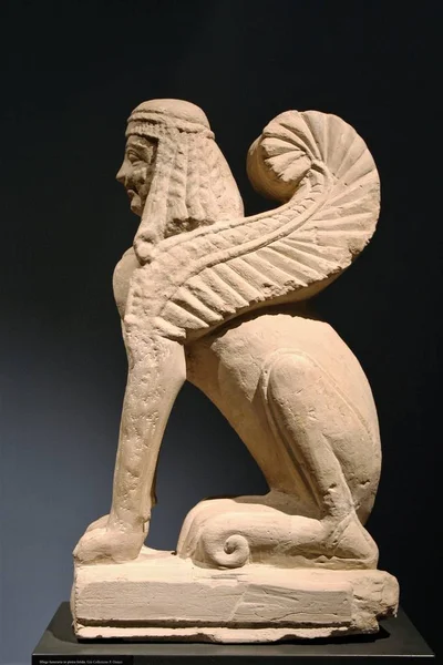 Chiusi Italia 2011 Sfinge Etrusca Nel Museo Nazionale Etrusco Chiusi — Foto Stock