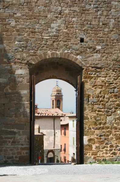 Stad Van Montalcino Toscane Italië — Stockfoto