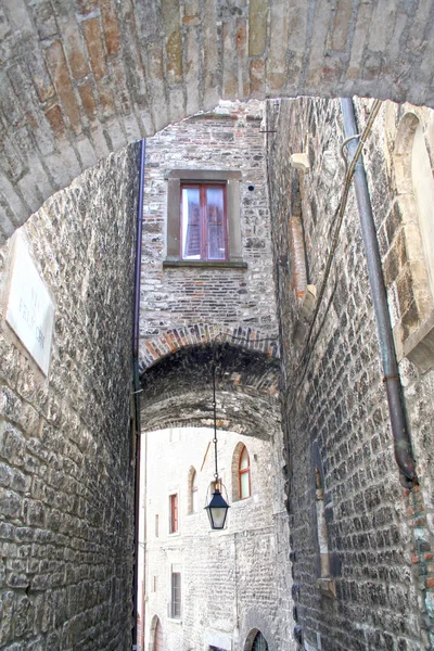 Středověký Pouliční Budování Spoleto Itálie — Stock fotografie