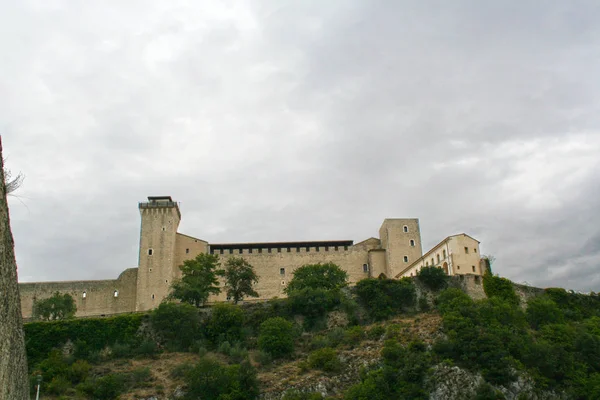 Rocca Albornoziana Albornoz Fortress Top Sant Elia Hill Spoleto Umbria — Stockfoto