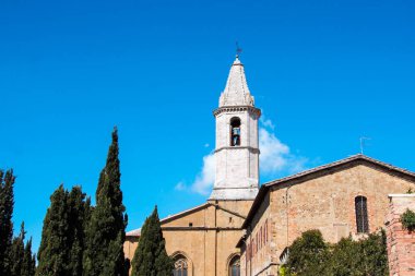 Eski şehir Ienza, ideal şehir Rönesans, Siena, İtalya