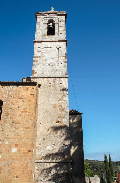 Pequena Igreja Trequanda Toscana Siena Itália — Fotografia de Stock