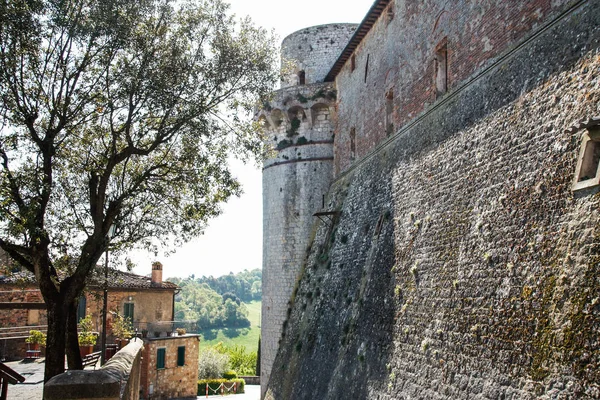 Středověký Hrad Trequanda Toskánsku Siena Itálie — Stock fotografie