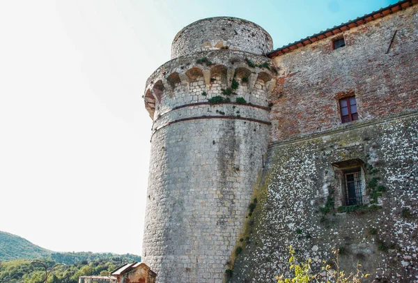 Het Middeleeuwse Kasteel Van Trequanda Toscane Siena Italië — Stockfoto