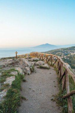 Sorrento'nın Yarımadası üzerinden Monte San Costanzo, Massa Lubrense, peyzaj