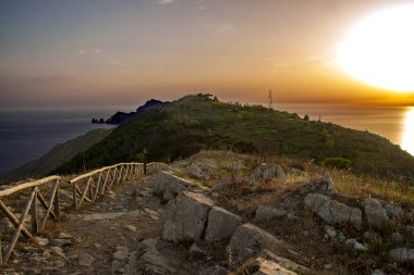 Sorrento'nın Yarımadası üzerinden Monte San Costanzo, Massa Lubrense, peyzaj