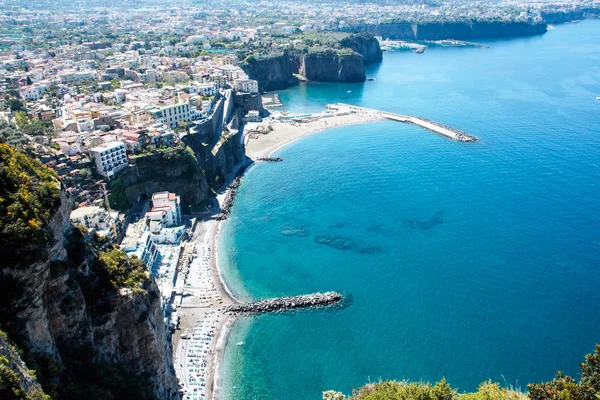 Sorrento Yarımadası Körfezi Manzarası Napoli Talya — Stok fotoğraf