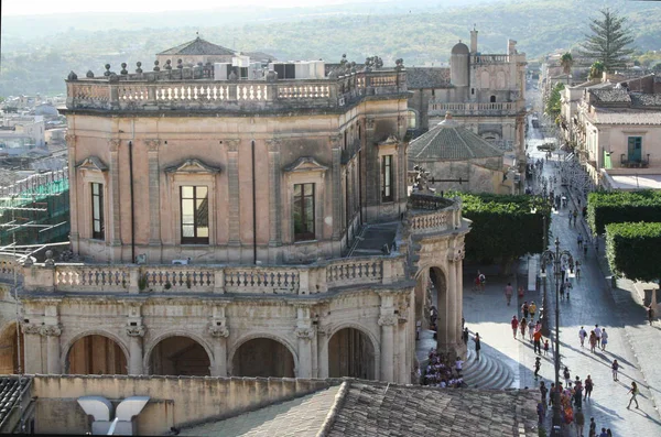 View Town Noto Sicily Its Late Baroque Palaces Church — Stock Photo, Image