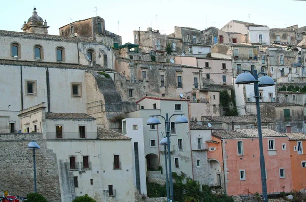 Vista Del Casco Antiguo Modica Sus Edificios Barrocos Tardíos — Foto de Stock