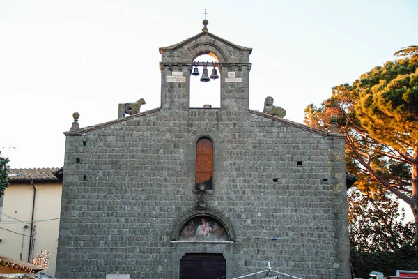 Middeleeuwse Kerk Van San Silvestro Viterbo Lazio Italië — Stockfoto