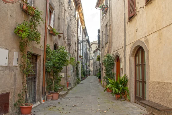 Bolsena Gölü Lazio Talya Marta Balıkçılar Burg Pitoresk Caddeleri — Stok fotoğraf