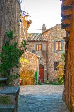 Terk edilmiş eski şehir Civita di bagnoregio, Viterbo, Lazio, İtalya