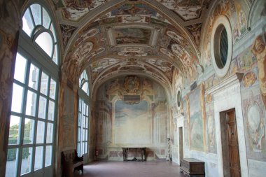 Bagnaia - Viterbo _ İtalya Tarih 12/29/2017 casini, biri, rinascimental villa lante Bagnaia, Viiterbo, Lazio, İtalya, evler