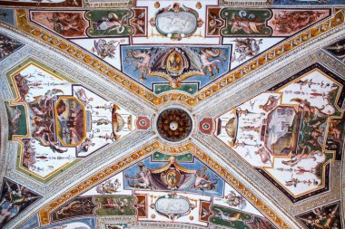 biri casini, evleri, rinascimental villa lante Bagnaia, Viiterbo, Lazio, İtalya