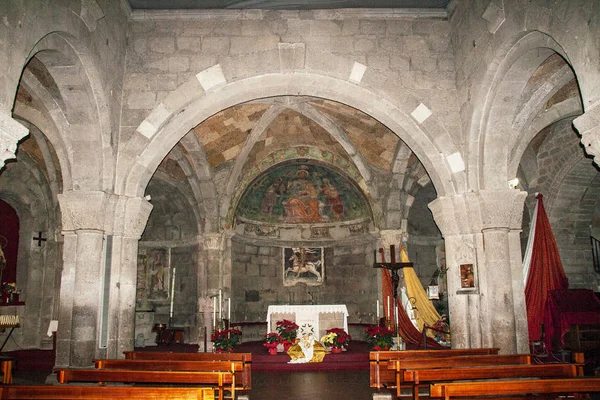 Igreja Gótica Romanesca San Flaviano Montefiascone Viterbo Lazio Itália — Fotografia de Stock