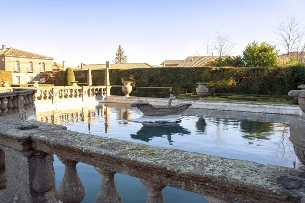 Giardino All Italiana Villa Rinascimentale Lante Bagnaia Viiterbo Lazio Italia — Foto Stock