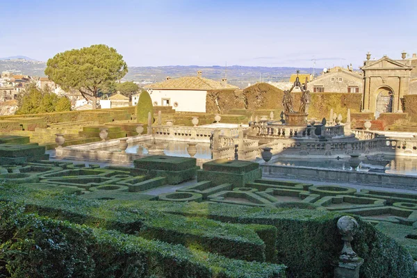 Jardim Italiano Villa Rinascimental Lante Bagnaia Viterbo Lazio Itália — Fotografia de Stock