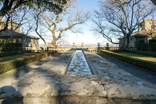 Jardim Italiano Villa Rinascimental Lante Bagnaia Viterbo Lazio Itália — Fotografia de Stock