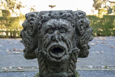  Üç yüz baş rinascimental villa lante Bagnaia, Viterbo İtalyan bahçede heykel. Lazio, İtalya