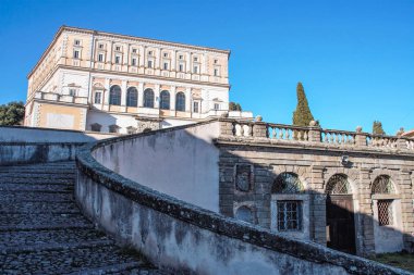 Dış Palazzo Farnese adlı Caprarola, Viterbo, Lazio, İtalya