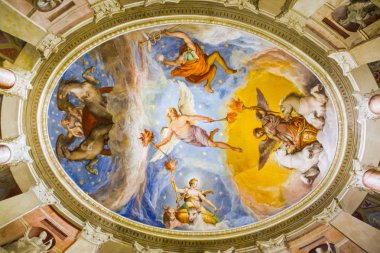  Caprarola, Viterbo, Lazio, İtalya, Palazzo Farnese 12/30/2016 fresk üzerinde