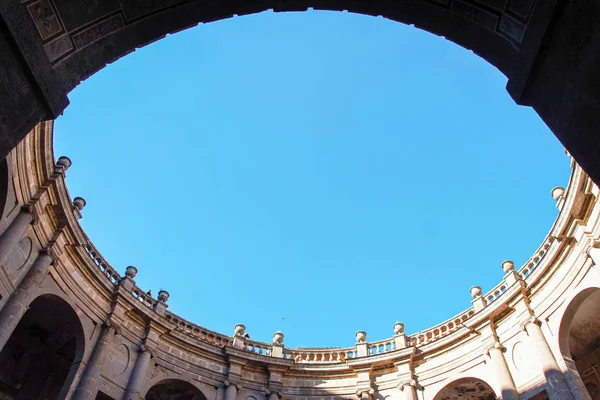Caprarola Viterbo Lacio Italia 2016 Patio Circular Palazzo Farnese — Foto de Stock