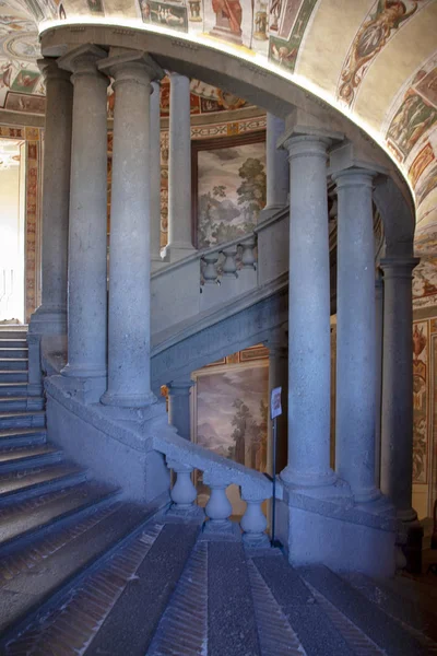 Caprarola Viterbo Lazio Itália 2016 Escadaria Real Palazzo Farnese — Fotografia de Stock