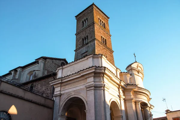 Középkori Torony Templom Sutri Lazio Olaszország — Stock Fotó