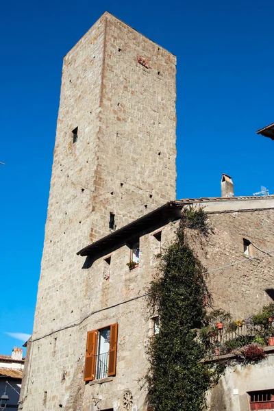 Středověké Čtvrti San Pellegrino Viterbo Lazio Itálie — Stock fotografie