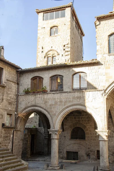 Quartiere Medievale San Pellegrino Viterbo Lazio Italia — Foto Stock