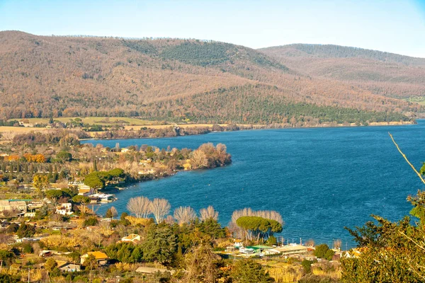 Paisagem Lago Bracciano Roma Lácio Itália — Fotografia de Stock