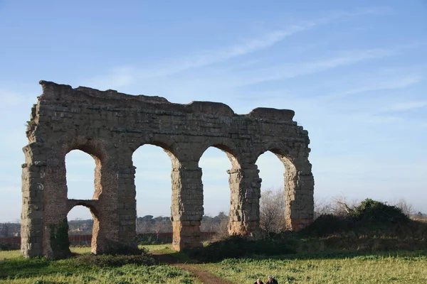 Akvedukter Park Appia Street Rom Italien — Stockfoto