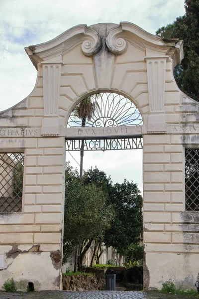 Ingresso Villa Celimontana Roma Uno Dei Giardini Pubblici Più Belli — Foto Stock