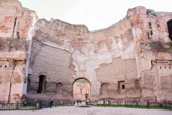 Roma 2018 Complesso Maestoso Delle Terme Caracalla Terme Romane Roma — Foto Stock