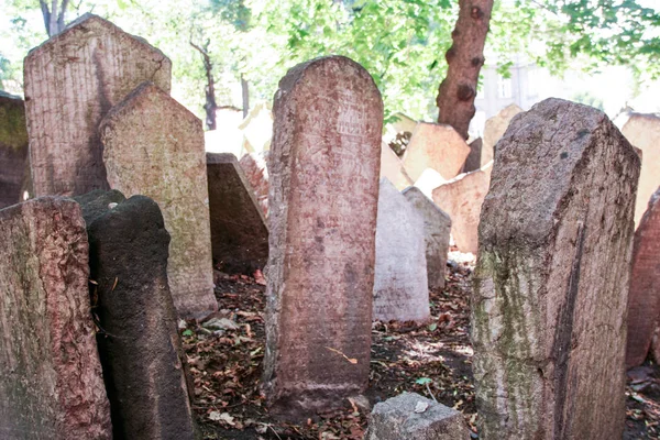 Prag Tjeckien 2015 Gamla Judiska Kyrkogården Viktigaste Judiska Historiska Monument — Stockfoto