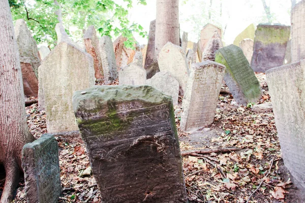 Praga Repubblica Ceca 2015 Vecchio Cimitero Ebraico Uno Dei Più — Foto Stock