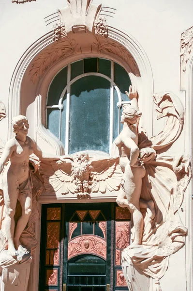 Facciata Scolpita Palazzo Praga Mala Strana Praga Repubblica Ceca — Foto Stock