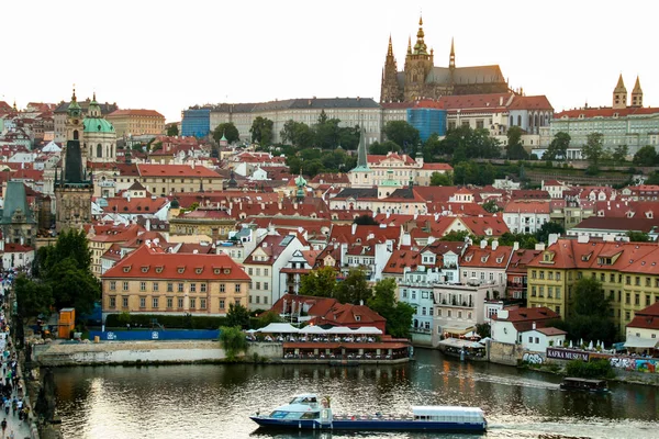 Prague République Tchèque 2015 Vue Paysage Urbain Prague Coucher Soleil — Photo