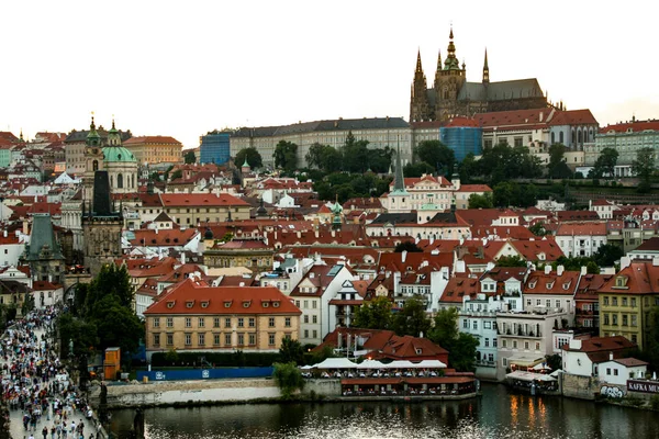 Prague Czech Republic 2015 View Prague Cityscape Sunset Czech Republic — стоковое фото