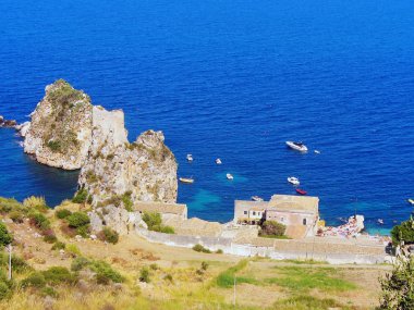 Scopello Sicilya, Trapani eyaletinin sahil şeridi