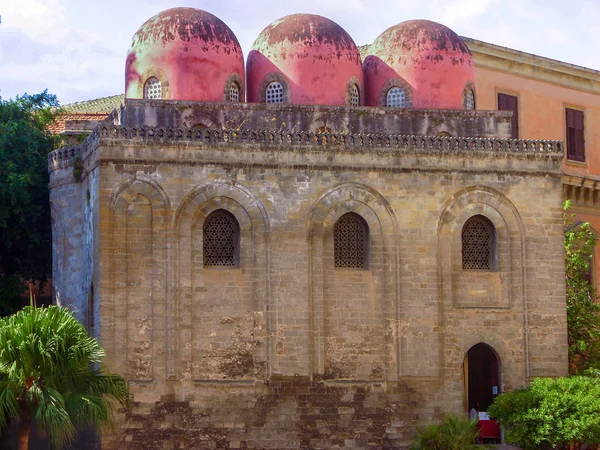 Norman Kerk Van San Giovanni Degli Eremiti Palermo Sicilië Italië — Stockfoto
