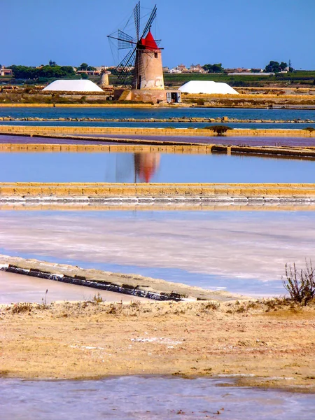 Ollas de sal de Trapani — Foto de Stock