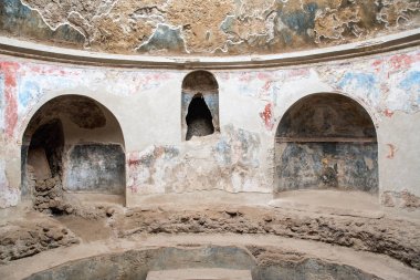 Pompei - 06/22, / 2017 - antik Roma şehir, 70 DC vesuvius patlama yok Pompeii, kalıntıları.