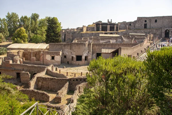 Pompei 2017 Ruins Ancient Roman Town Pompeii Destroyed Vesuvius Eruption — стоковое фото