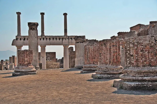 Pompei 2017 Ruins Ancient Roman Town Pompeii Destroyed Vesuvius Eruption — стоковое фото