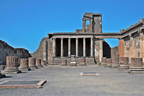 Vid Pompeji 2017 Ruinerna Antika Romerska Staden Pompeji Förstördes Vid — Stockfoto