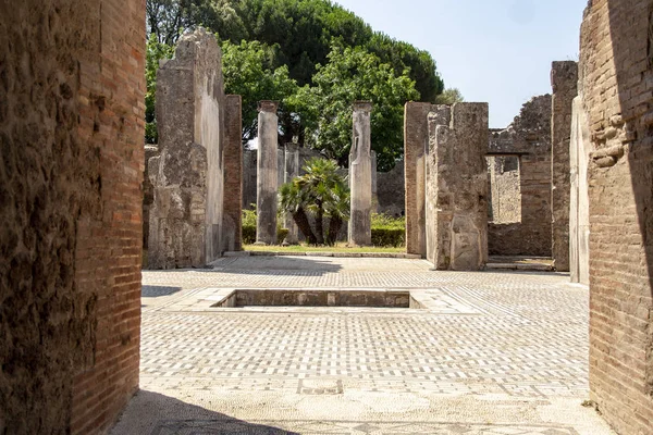 Pompei 2017 Pompeijin Muinaisen Roomalaisen Kaupungin Rauniot Tuhoutunut Vesuviuksen Purkauksessa — kuvapankkivalokuva